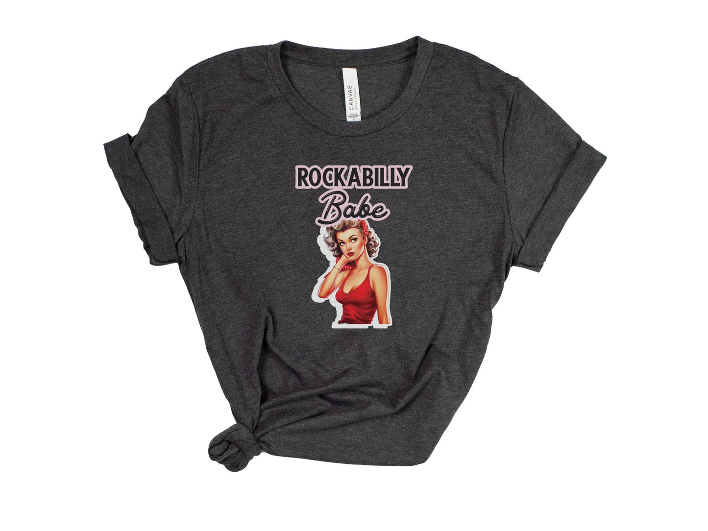 Rockabilly Babe Pinup Shirt, Pinup Clothing, Retro Aesthetic, 1950s Shirt, Bombshell shirt, Tattooed Mama Gift, Rockabilly Vintage Style Clothing, Horror Tee