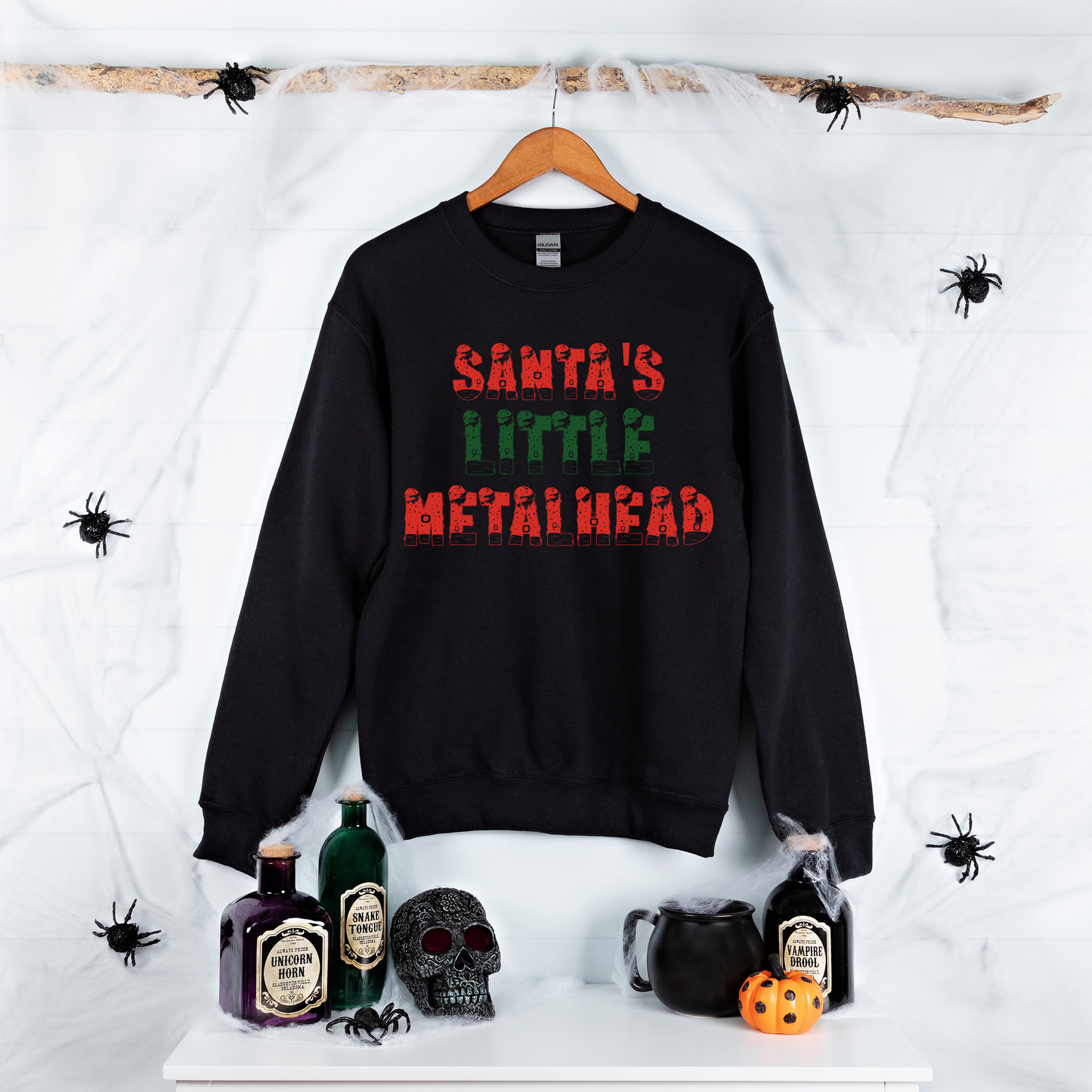 Santa's Little Metalhead Shirt, Unisex Sweater - Toddler Option Available