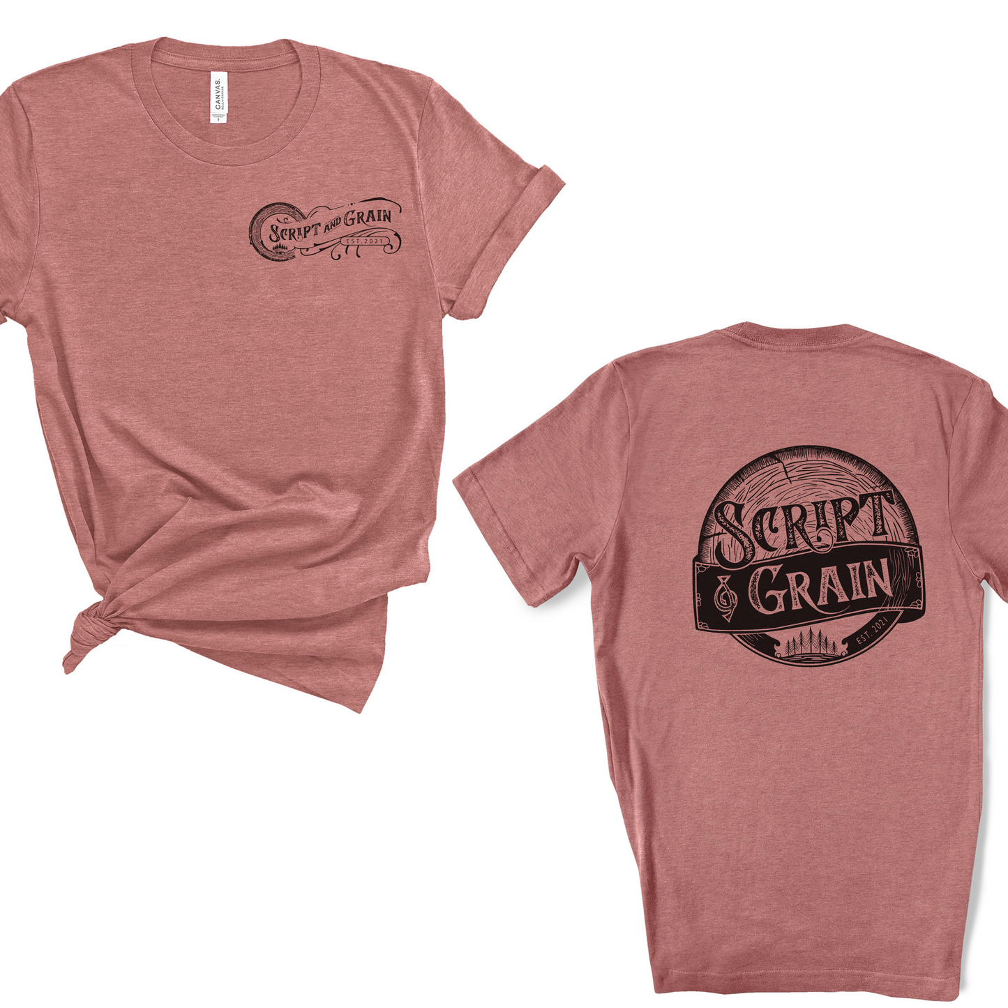 Script & Grain Collab - Badge/Banner Logo Official Merch & Tees