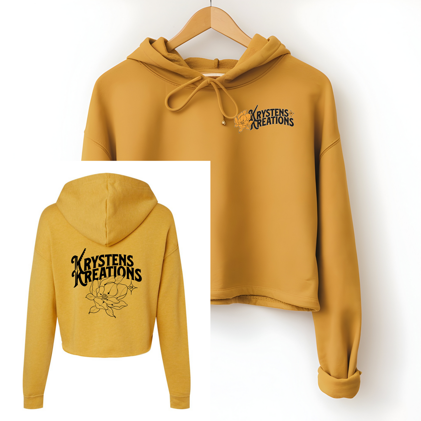 Krystens Kreations Branded Crop Fleece Hoodie