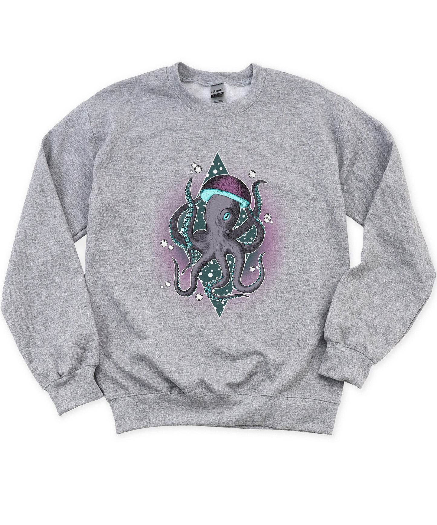 Octopus Cthulhu Crewneck Sweater|Steampunk Aesthetic Sweater|Kraken Vintage Style Top|Steampunk Clothing|Gothic Gift|Dark Horror Macabre