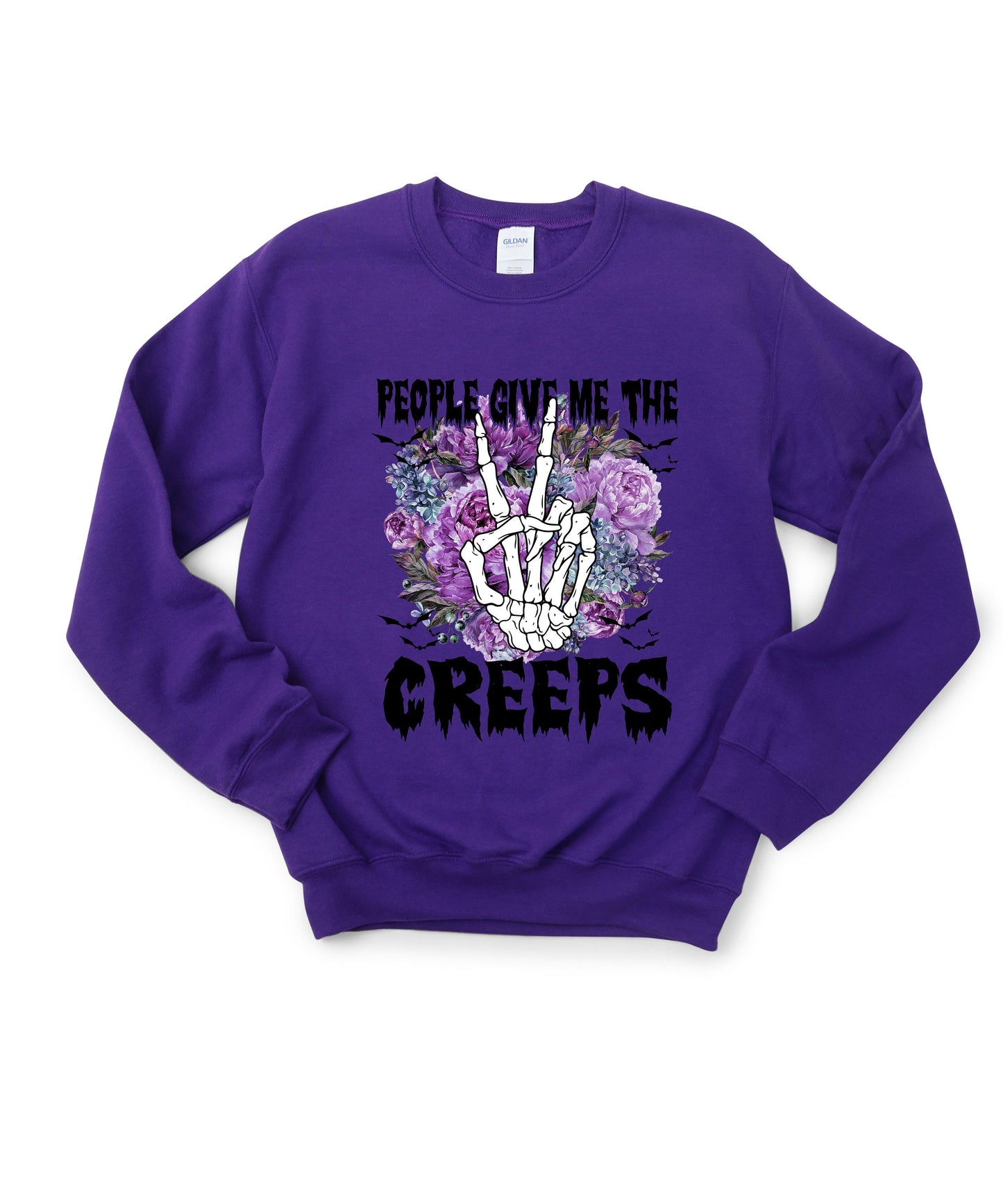 People Give Me The Creeps Sweater, Halloween Shirt, Horror Shirt, Funny Occult, Goth Skeleton Hand Tee, Witch Vibes Shirt, Spooky Season