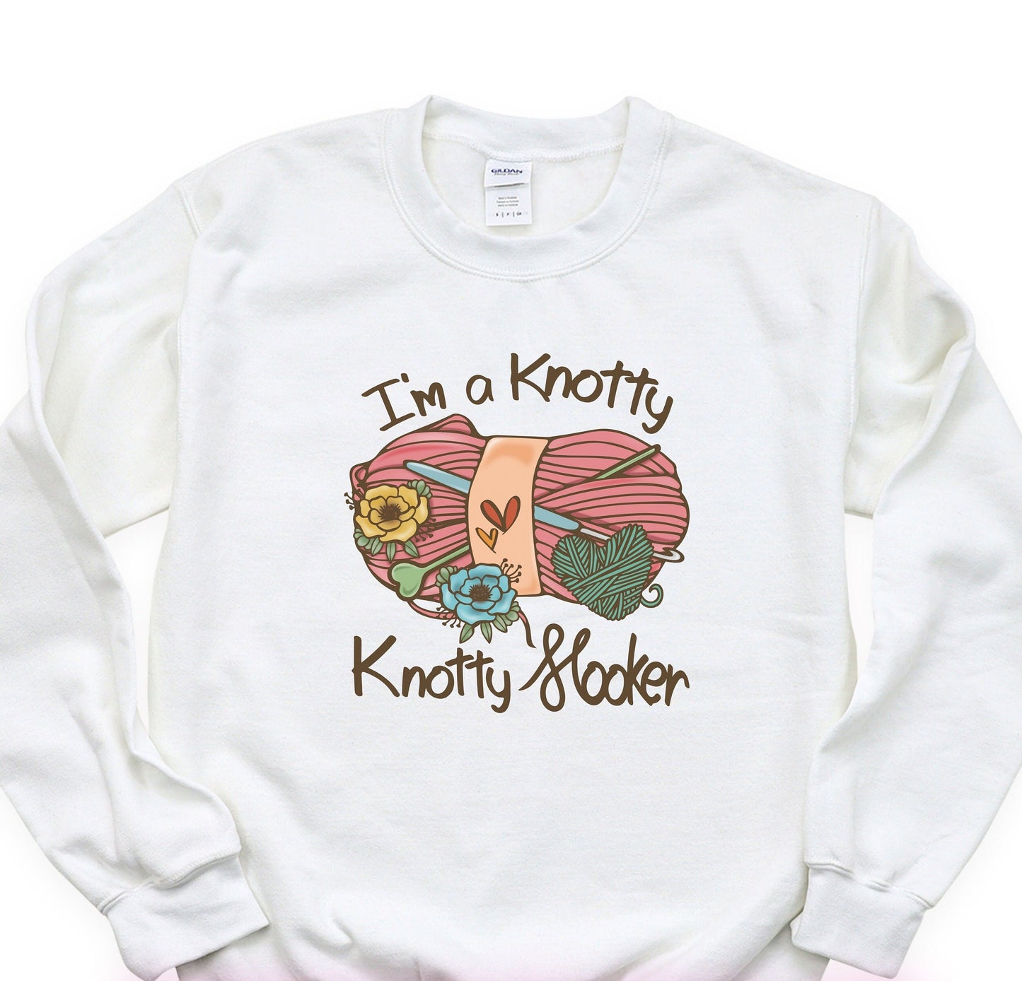 Knotty Hooker Knitting and Crochet Hoodies & Sweaters, Crocheting and Knitting Gift, Adult Humor, Crochet Lover Shirt, Fiber Arts Hobbyist