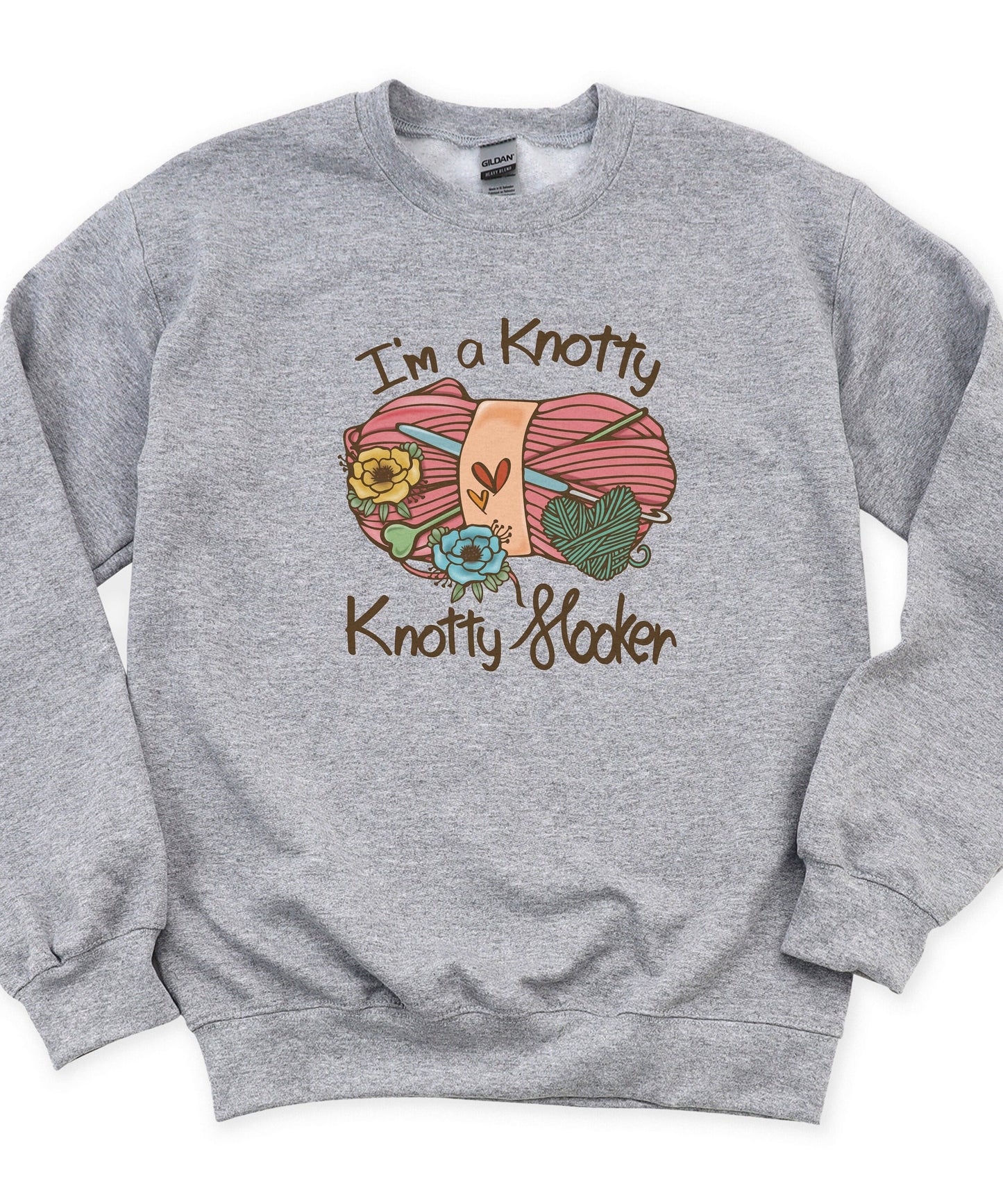 Knotty Hooker Knitting and Crochet Hoodies & Sweaters, Crocheting and Knitting Gift, Adult Humor, Crochet Lover Shirt, Fiber Arts Hobbyist