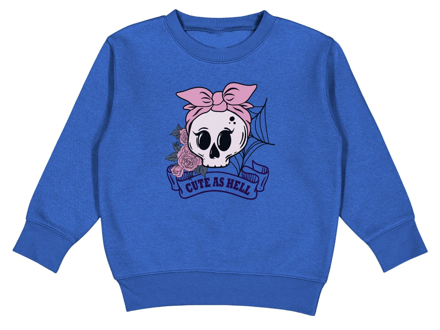 Skull Sweatshirt Gothic Style Toddler Baby Sweater Cute as Hell Clothing for Toddlers & Kids, Cute Crewneck Sweater, Winter Clothing