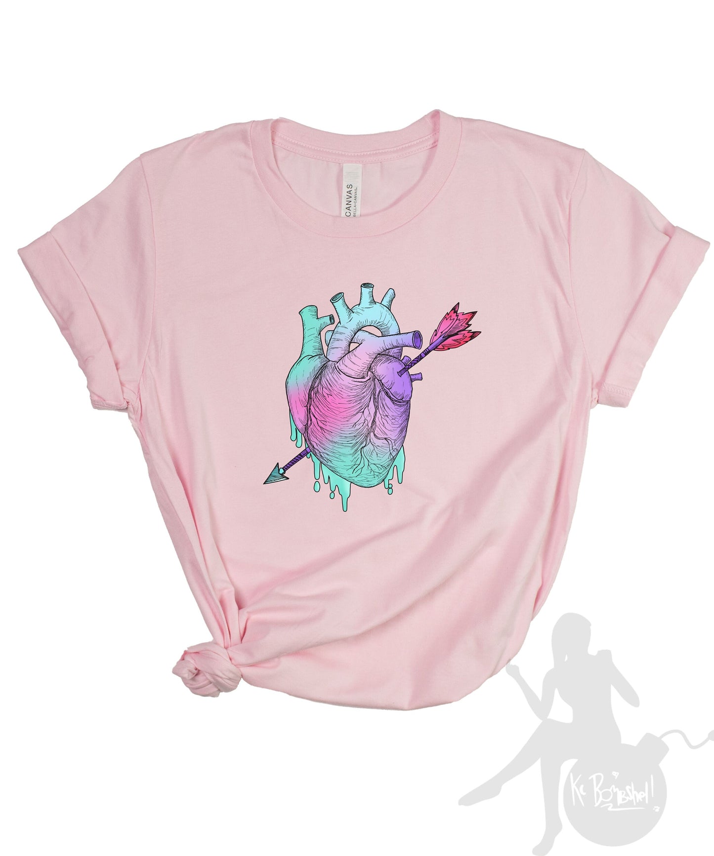 Pastel Goth Anatomical Heart Unisex Shirt, Alternative Gothic Clothing & Streetwear, Retro Pinup Clothing, Cardiology Medical Shirt