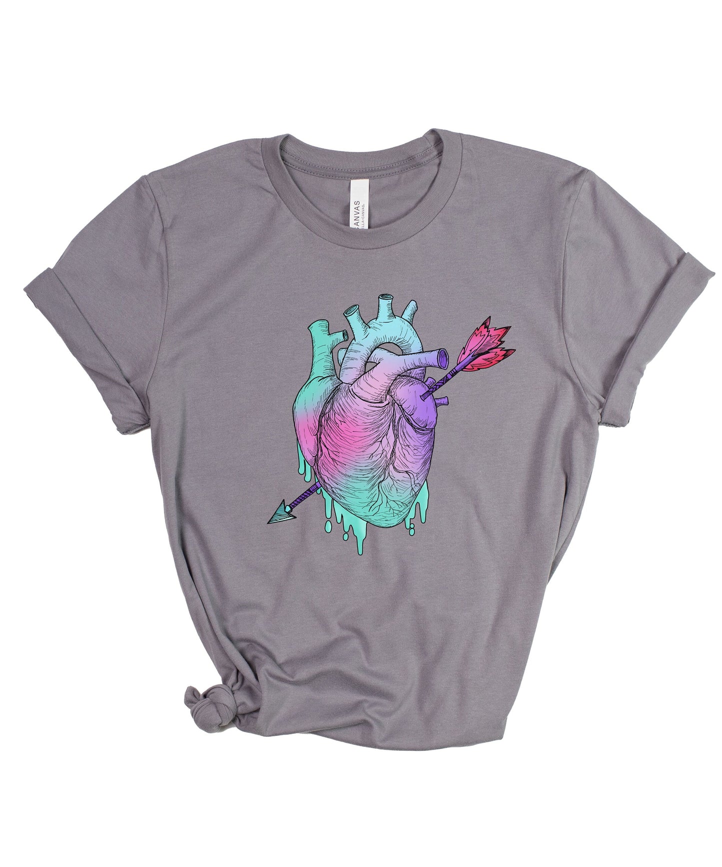 Pastel Goth Anatomical Heart Unisex Shirt, Alternative Gothic Clothing & Streetwear, Retro Pinup Clothing, Cardiology Medical Shirt