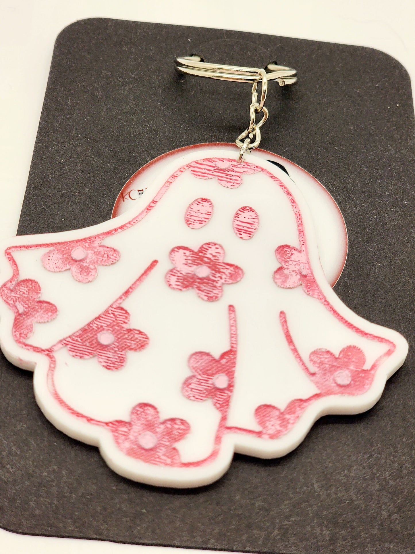 Kawaii Ghost Keychain, Goth Keychain, Ghost Decor, Cute Ghost, Halloween Decor, Halloween Keychain, Kawaii Keychain, Acrylic Keychain