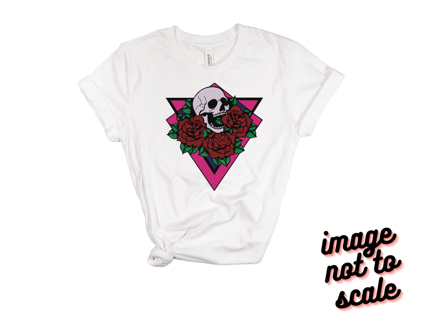 Gothic Geometric Roses Flash Tattoo Shirt