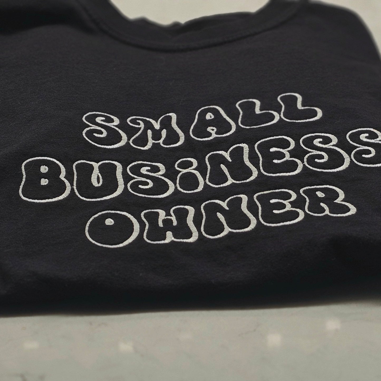 Embroidered Small Business Owner Retro Comfort colors shirt, small business owner Crewneck, entrepreneur shirt, shop small shirt