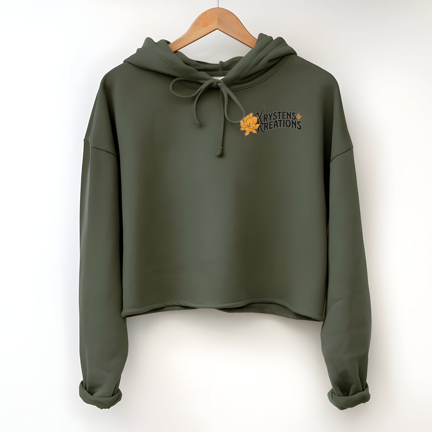 Krystens Kreations Branded Crop Fleece Hoodie