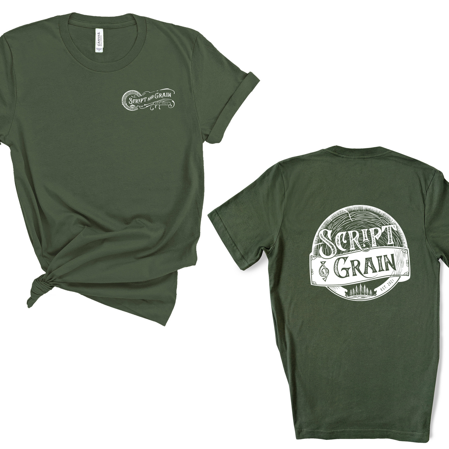 Script & Grain Collab - Badge/Banner Logo Official Merch & Tees