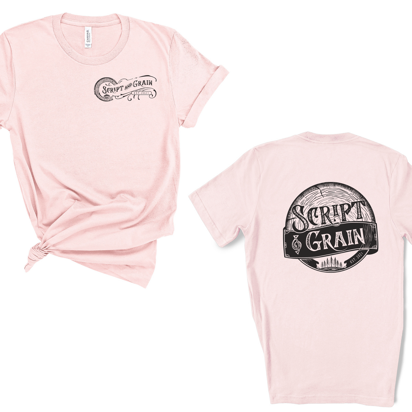 Script & Grain Collab - Badge/Banner Logo Official Merch & Tees