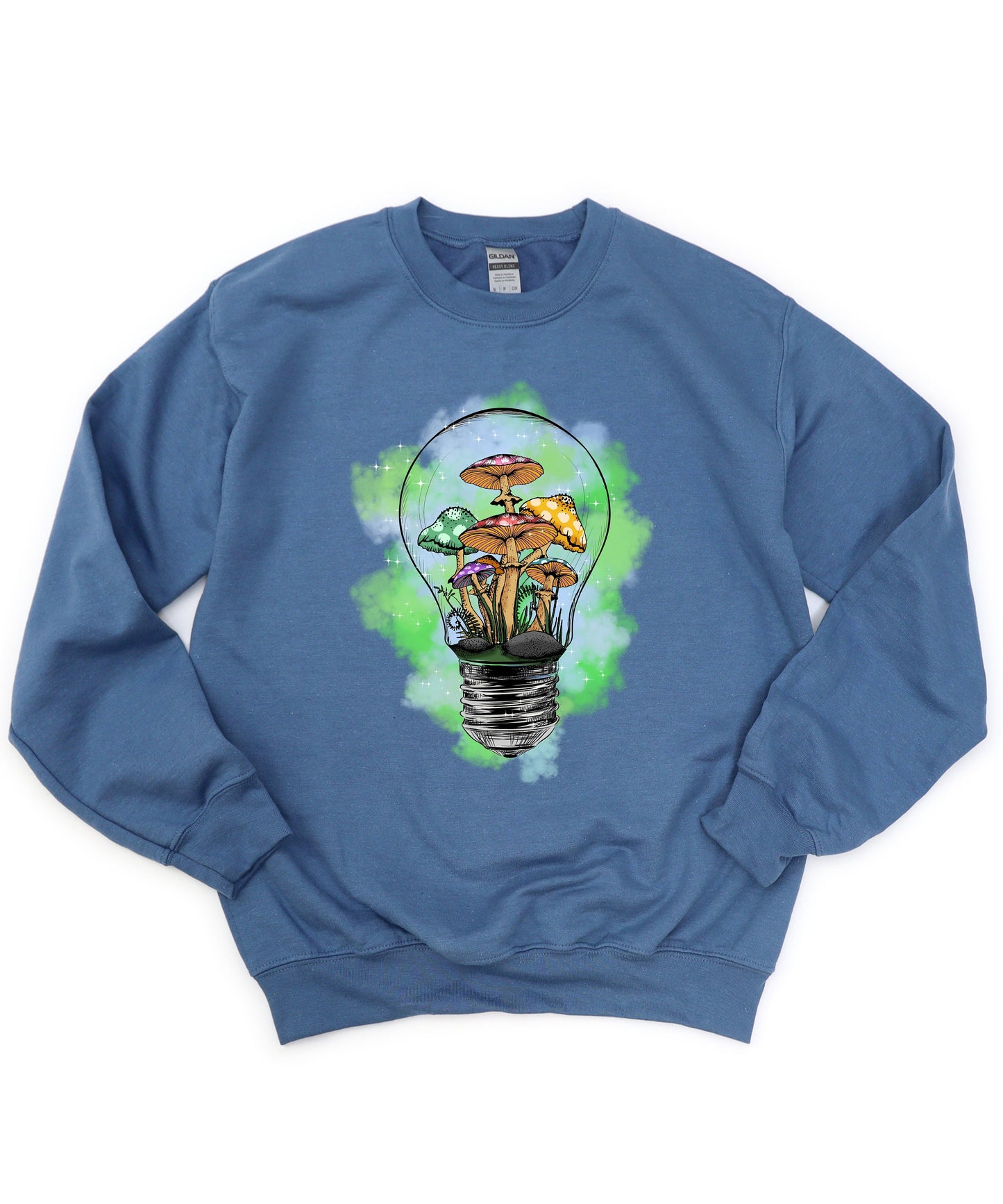 Colorful Retro Mushroom Crewneck Sweatshirt