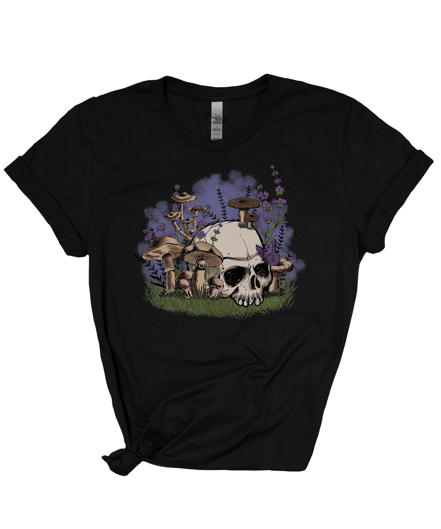 Cottagecore Skull Mushroom Shirt