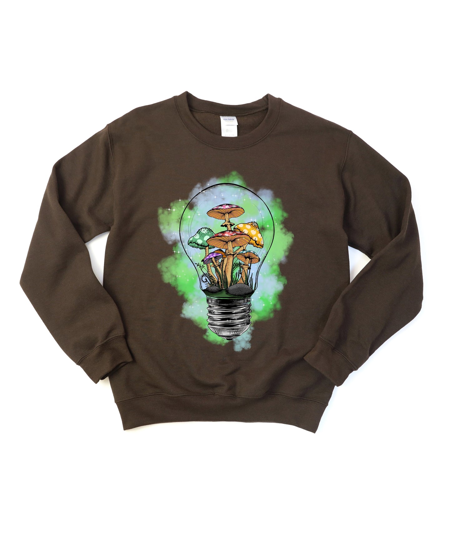 Colorful Retro Mushroom Crewneck Sweatshirt