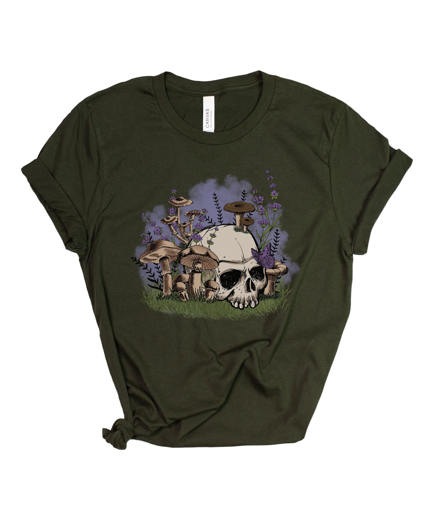 Cottagecore Skull Mushroom Shirt