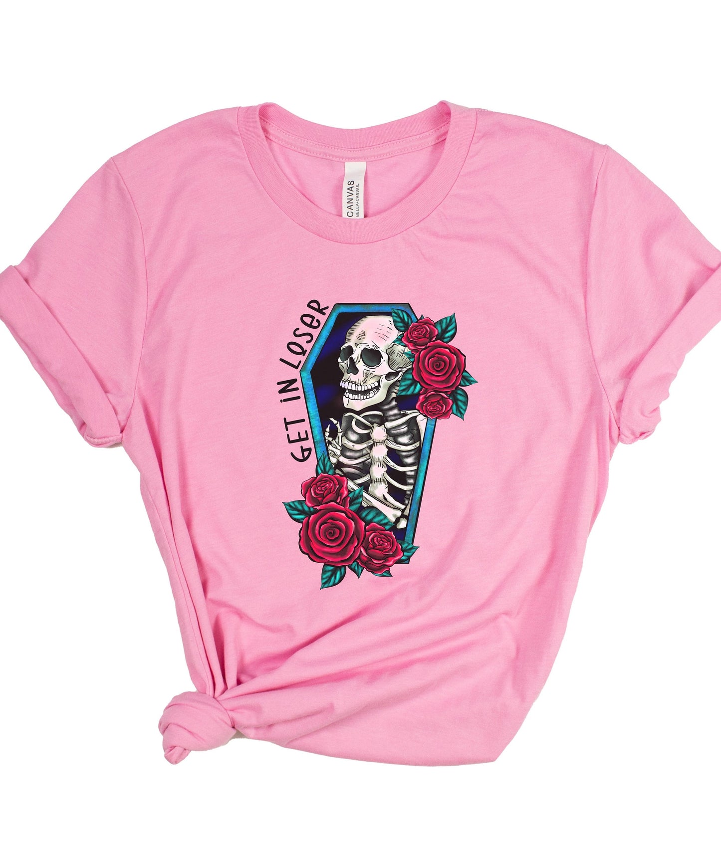 Get in Loser Gothic Coffin Skull Shirt