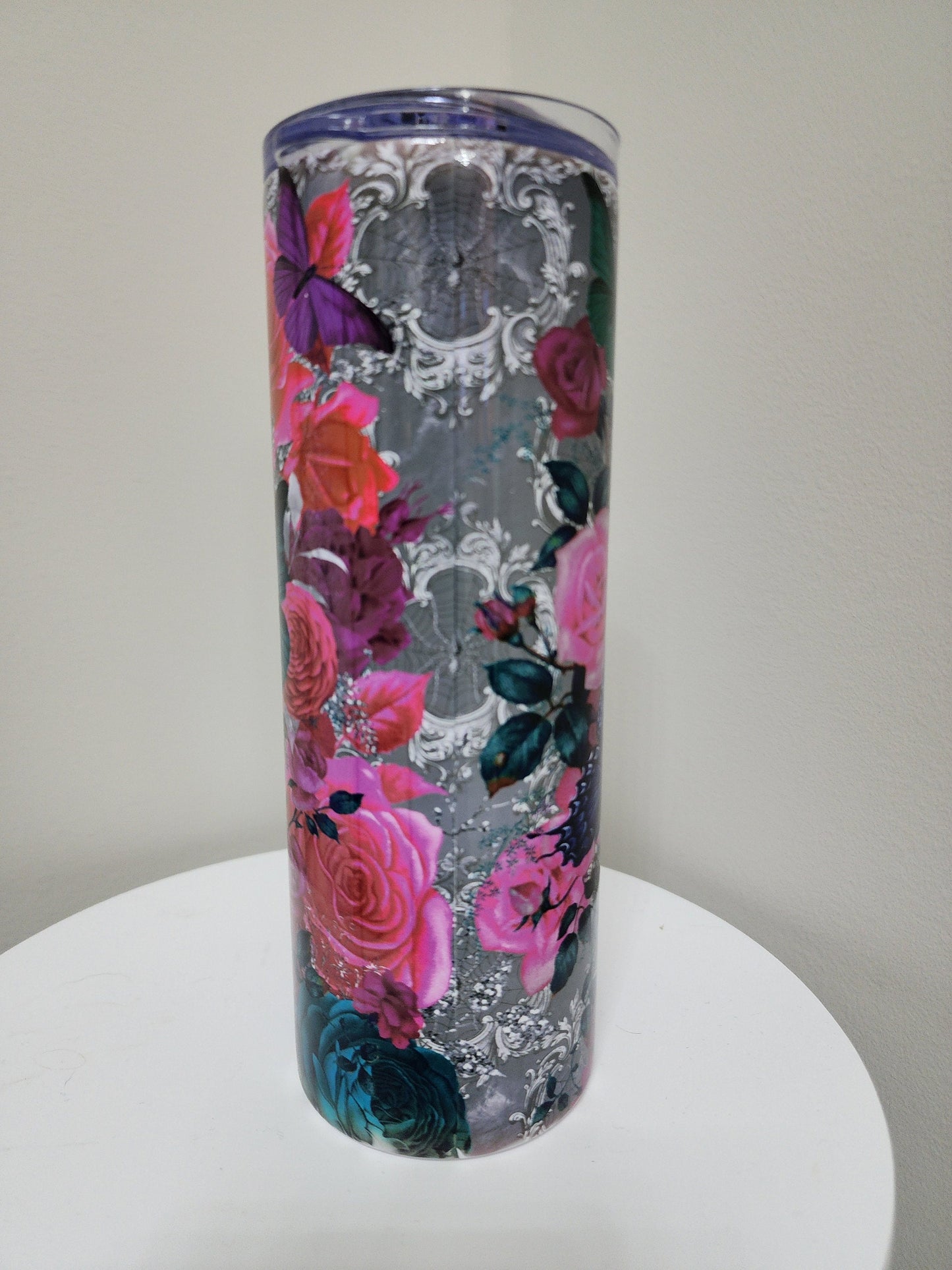 Gothic Skull Roses Tumbler - 20 oz Insulated