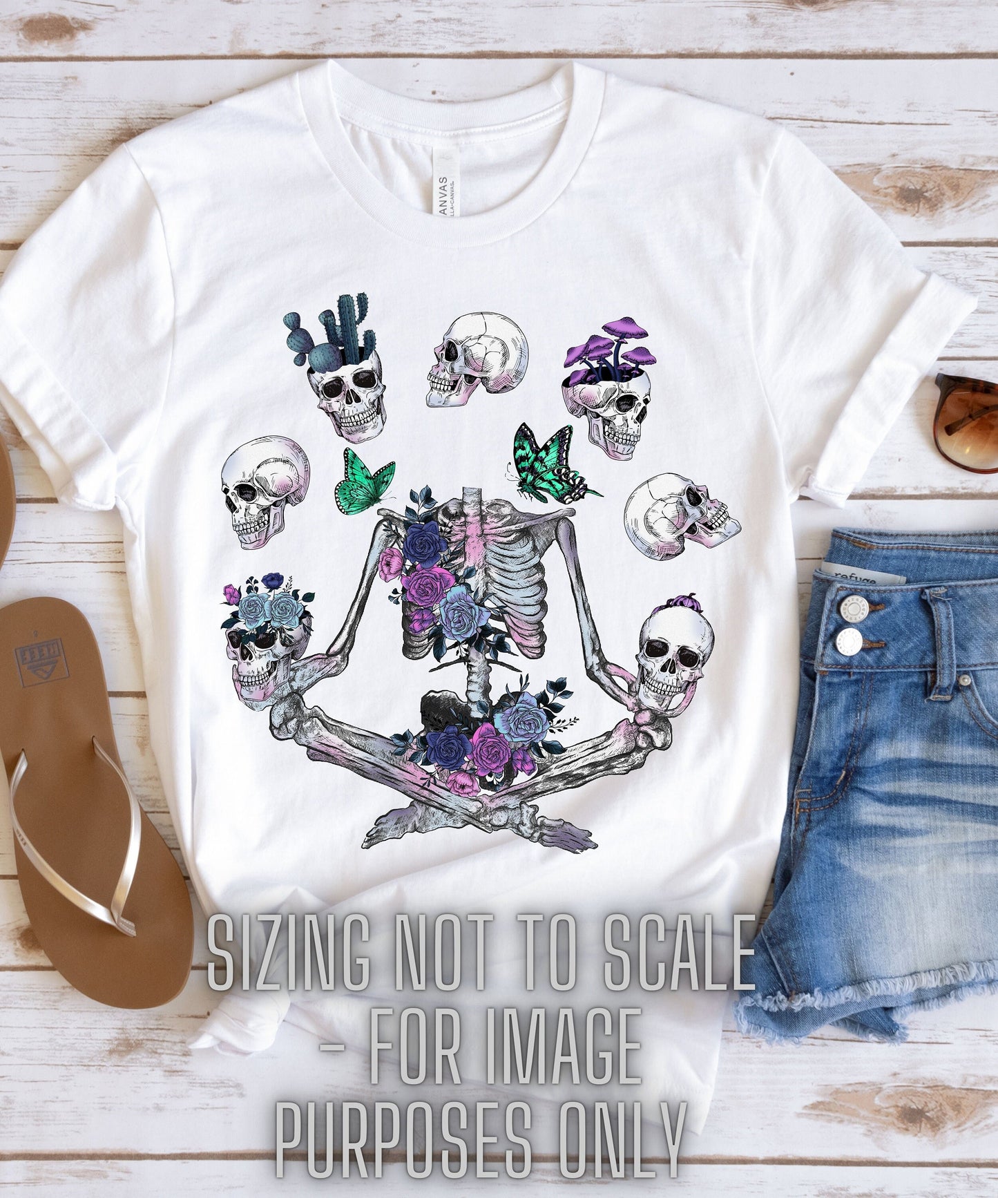 Skulls Moon Phase Plant Shirt