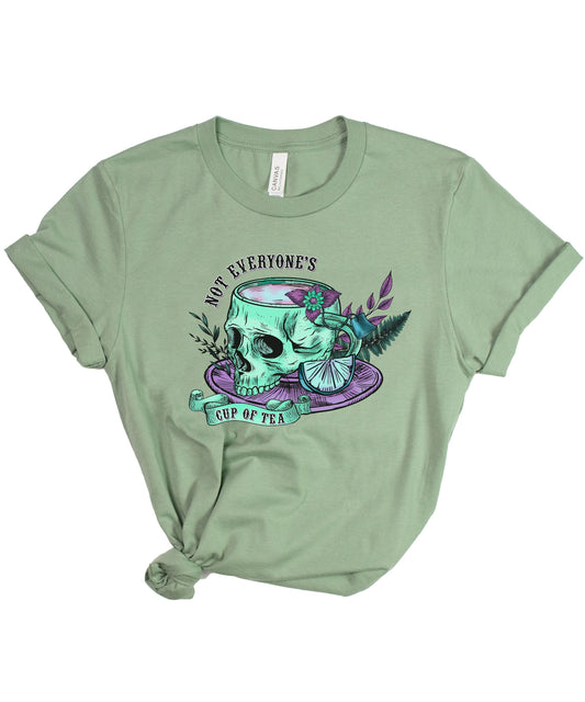 Not Everyone's Cup of Tea Gothic Skull Shirt