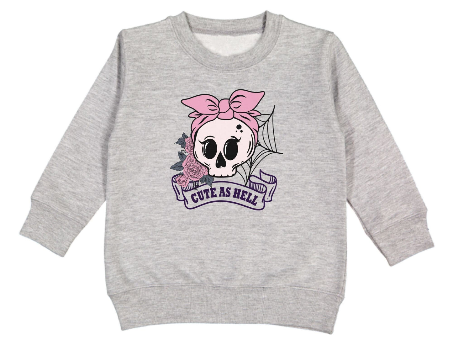 Skull Sweatshirt Gothic Style Toddler Baby Sweater Cute as Hell