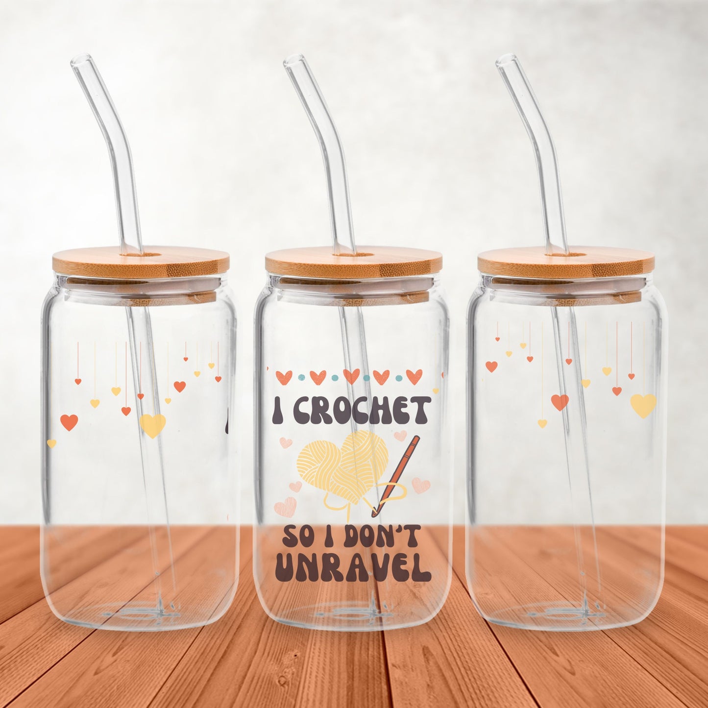 Crochet Lover Iced Coffee Glass Can