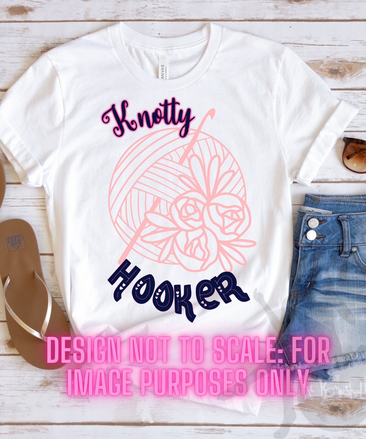 Knotty Hooker Crochet Knitting Lover Shirt