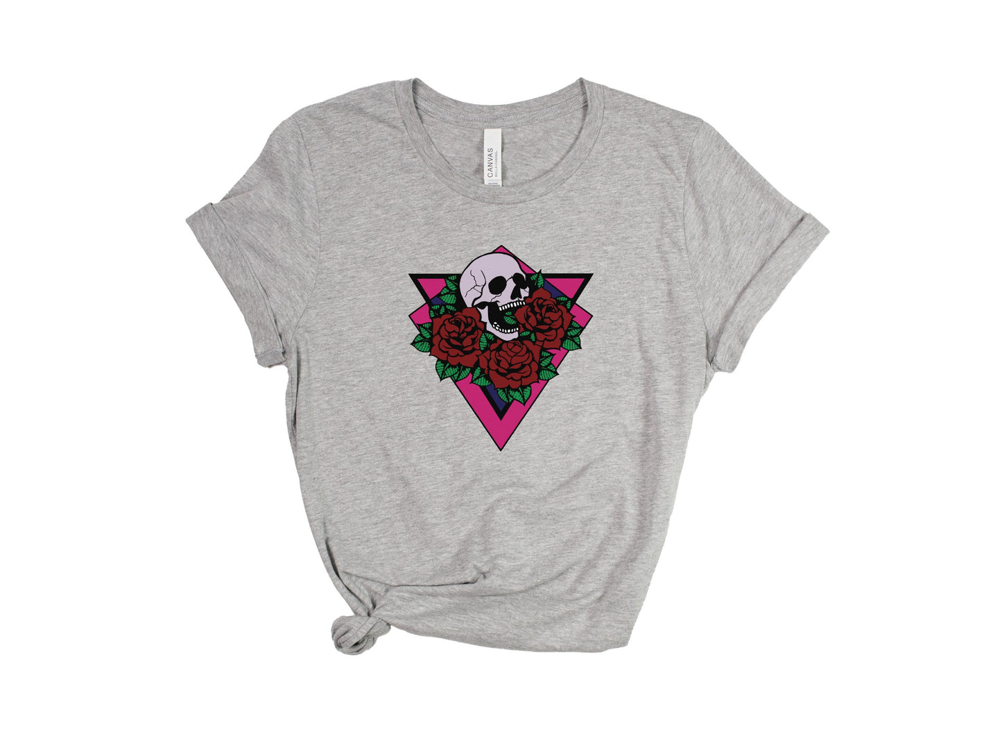 Gothic Geometric Roses Flash Tattoo Shirt