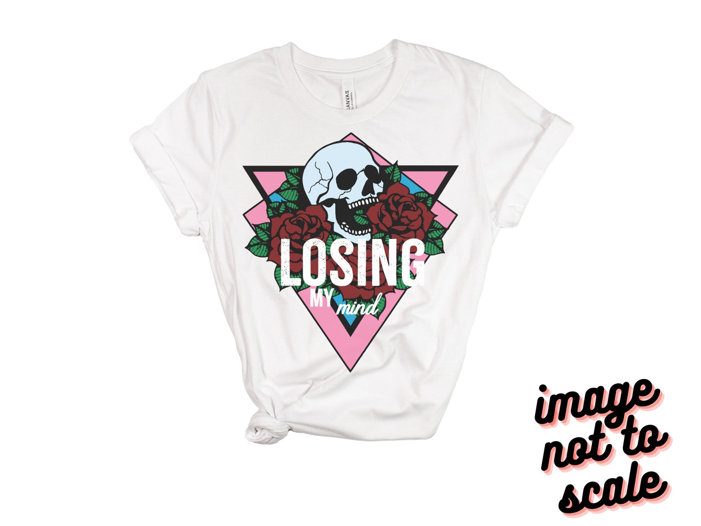 Losing My Mind Gothic Skull Shirt Gothic Tee