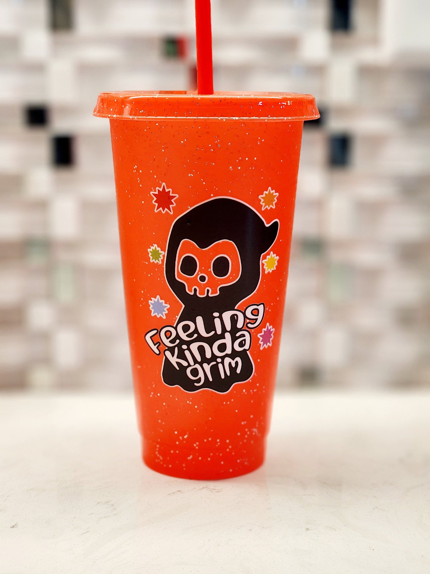 Grim Philly Hot/Cold Drink Tumbler - Lady Reaper Design