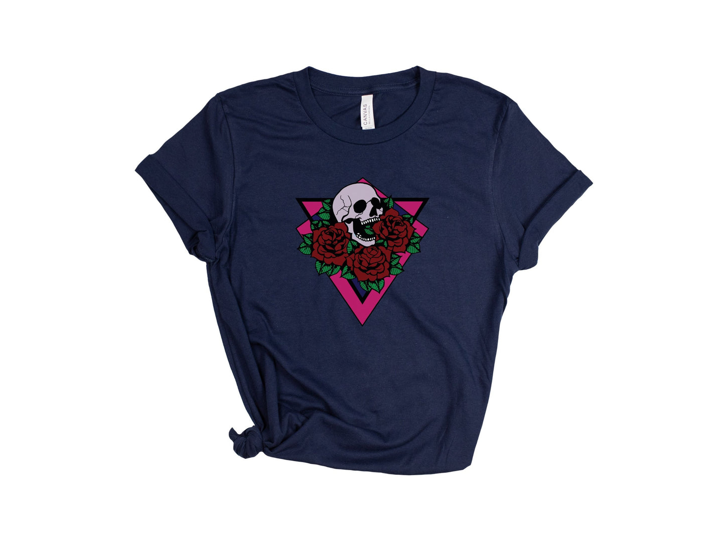 Gothic Geometric Roses Flash Tattoo Shirt