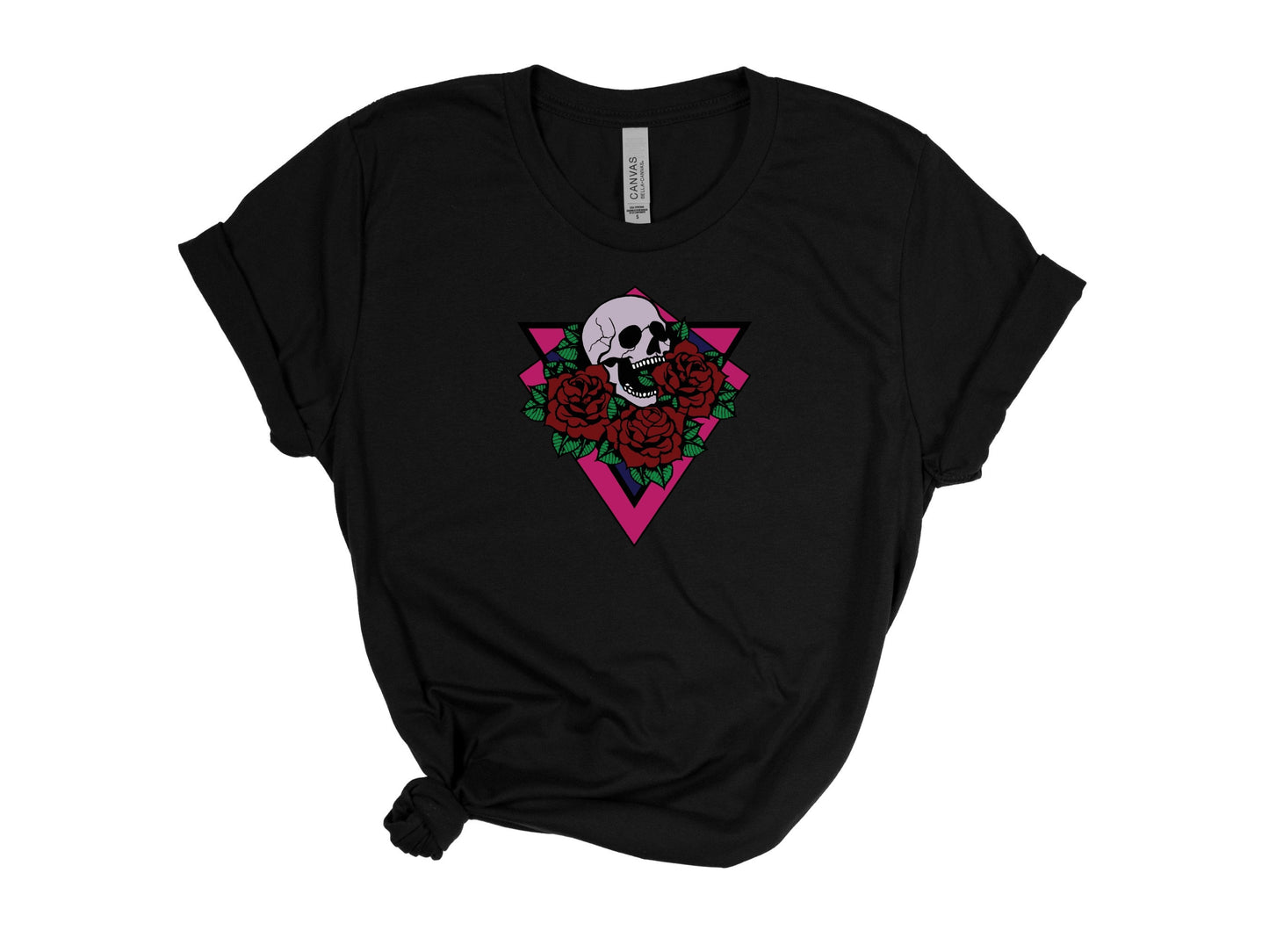 Gothic Geometric Roses Flash Tattoo Shirt