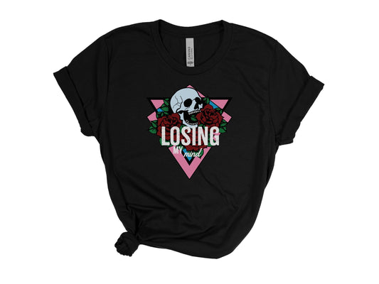 Losing My Mind Gothic Skull Shirt Gothic Tee