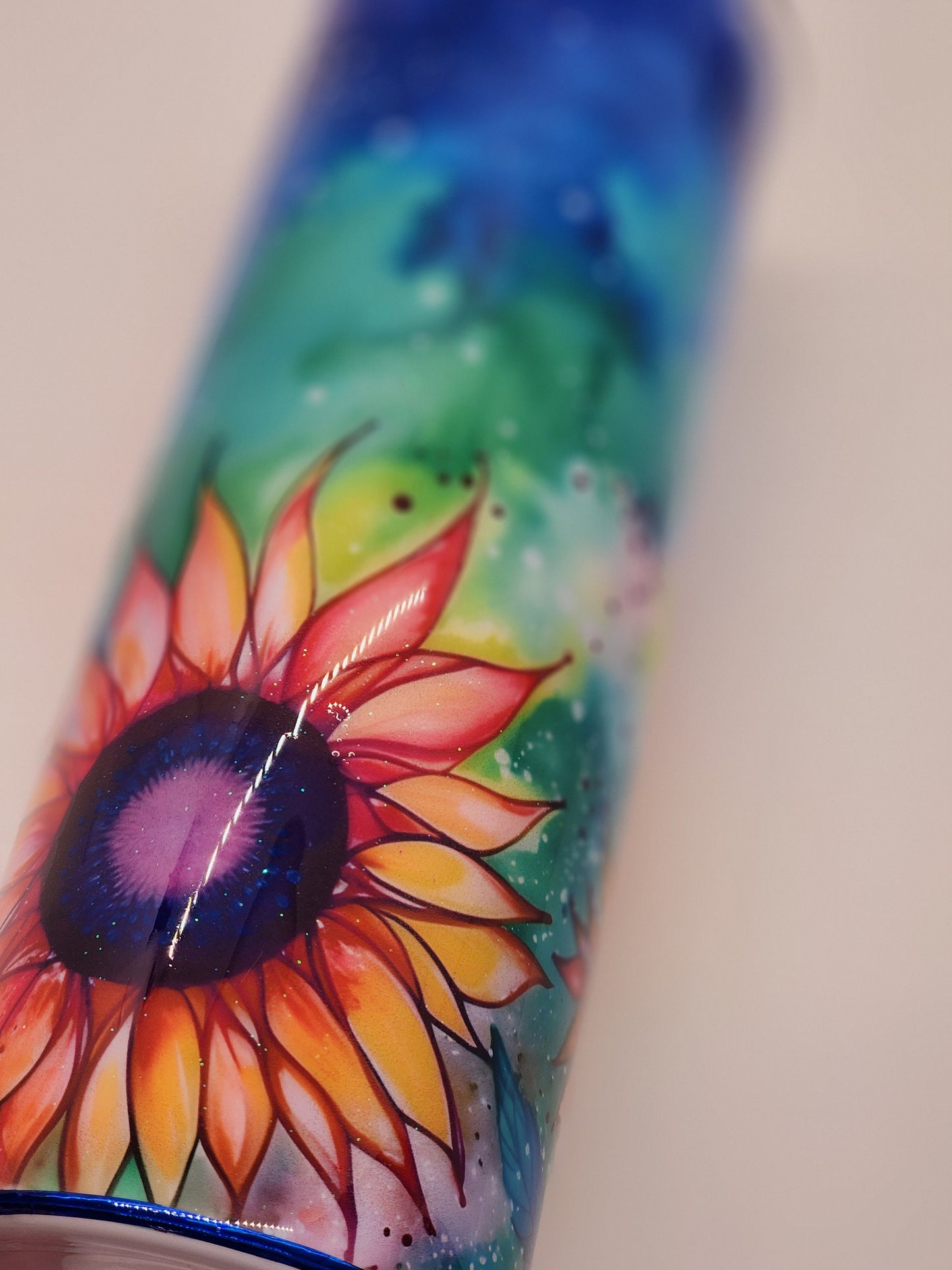 Sunflower 20 oz Glitter Tumbler